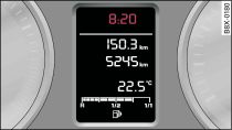 Kombiinstrument: Beispiel Uhrzeit